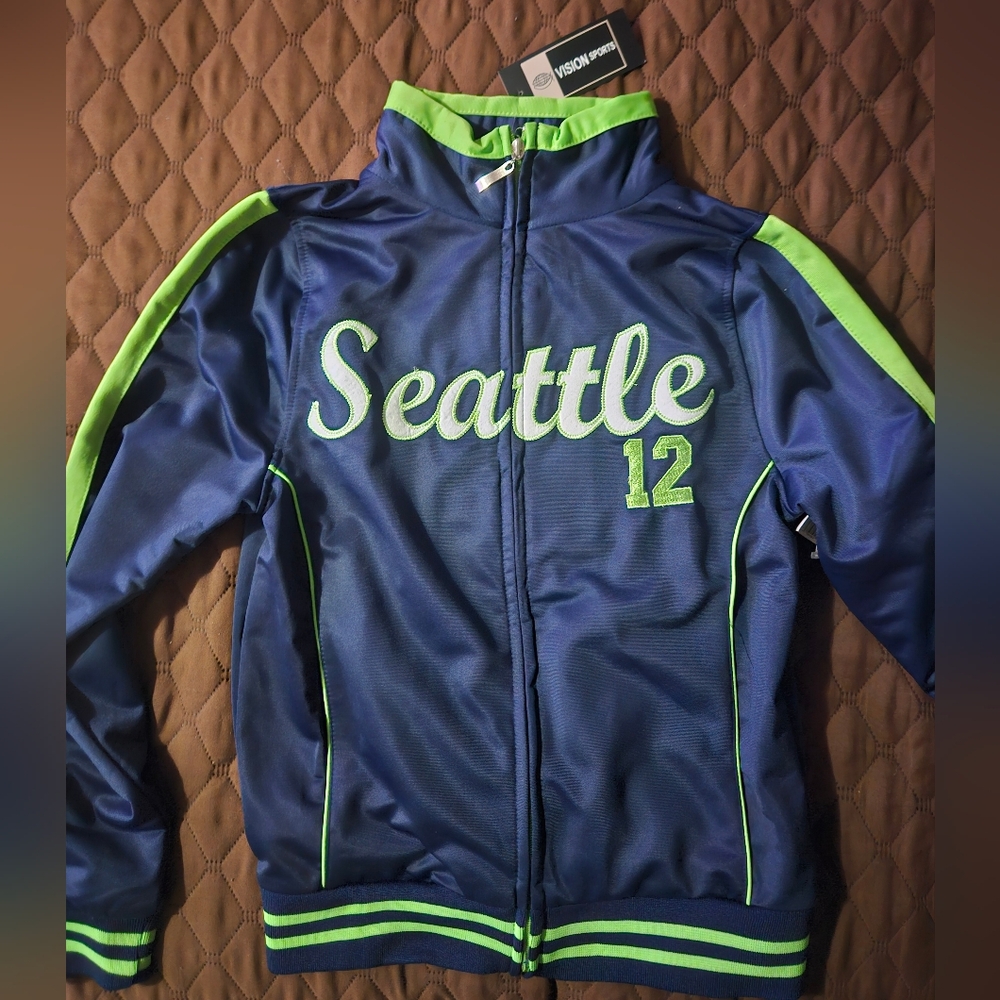 💥Sale💥NWT NFL Seattle Seahawks Kids Jacket And Scarf Set - Picture 2 of 10